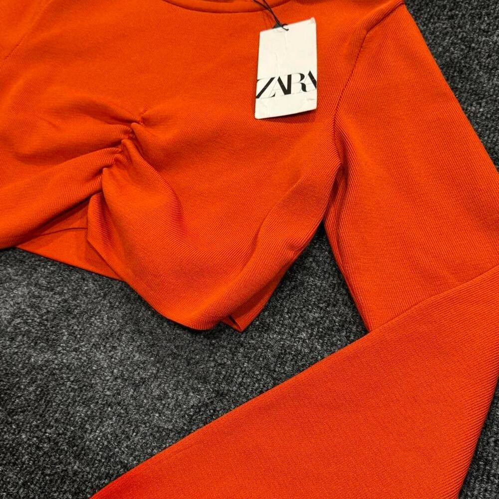 Zara ruched front crop
